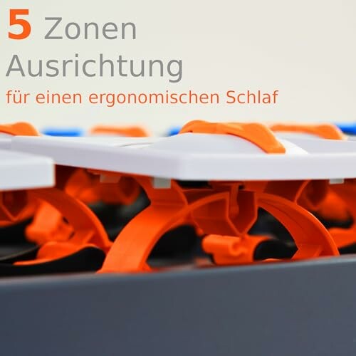 Nahaufnahme von Matratzenunterstützung mit 5 Zonen