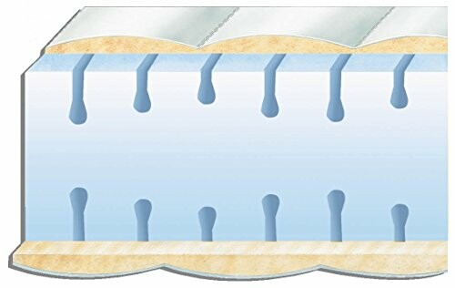 Querschnitt eines Schaumstoffmaterials mit Zellenstruktur.