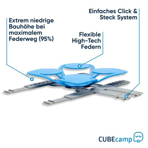 Komponenten eines flexiblen Stuhlsystems von CUBEcamp.