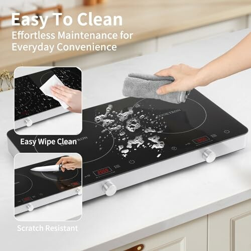 Induktionskochfeld mit einfacher Reinigung