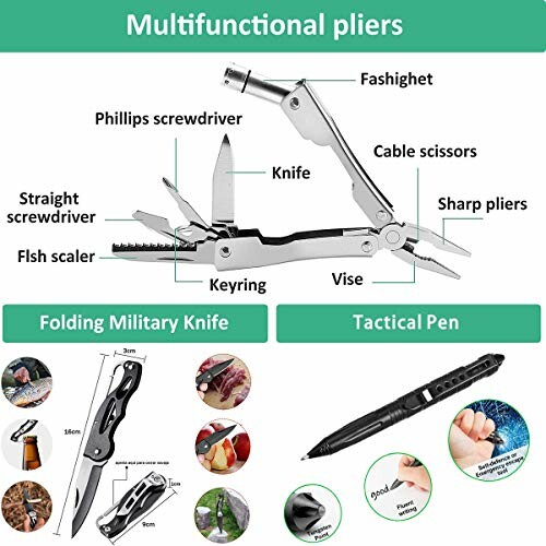 Multifunktionale Zange mit verschiedenen Werkzeugen und Funktionen